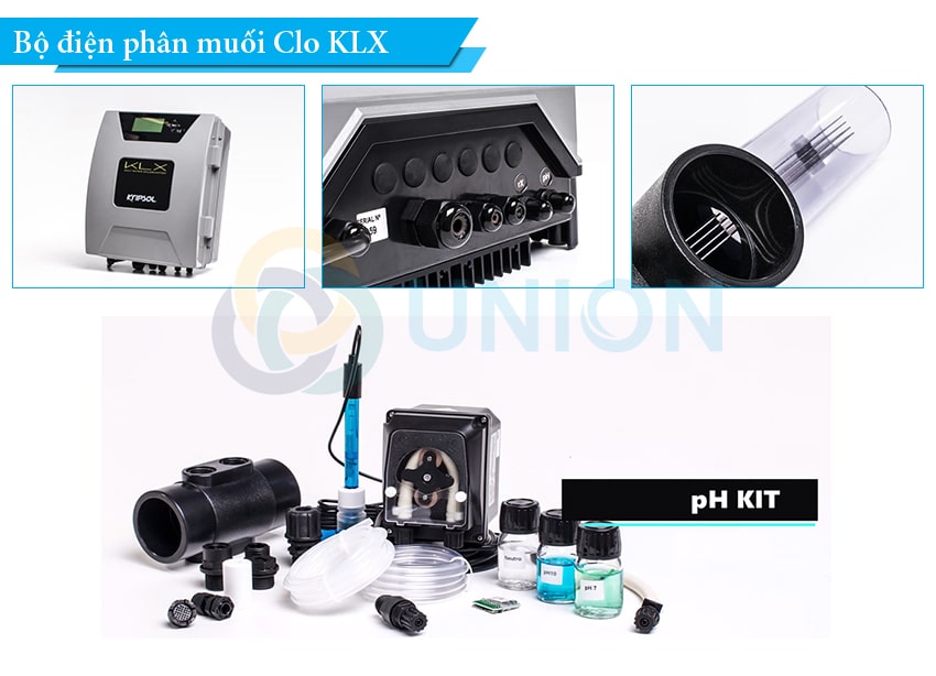 Bộ sản phẩm máy điện phân muối - clo KLX